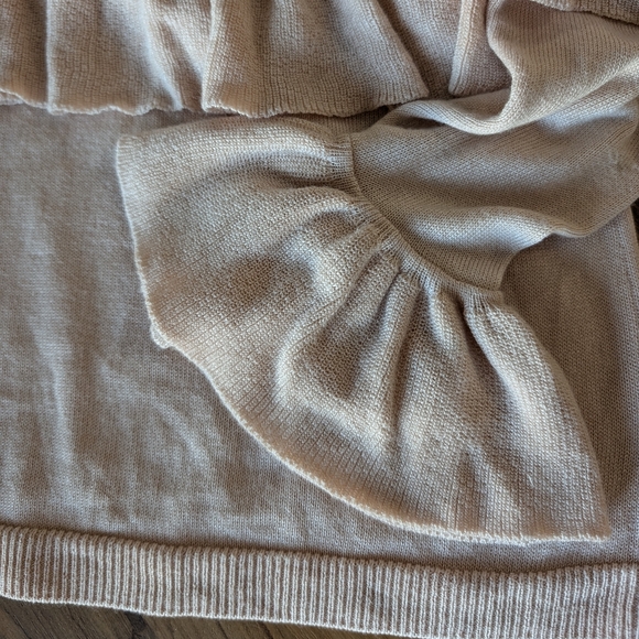 HP🎉 Cinq a Sept Phillipa Ruffle Sweater Silk Cashmere Oversized Ruffle Pink XS - Picture 10 of 12